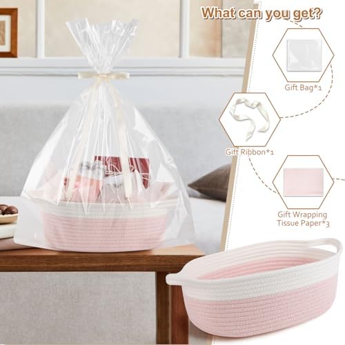 OIAHOMY empty hamper basket with integrated handles showing woven texture
