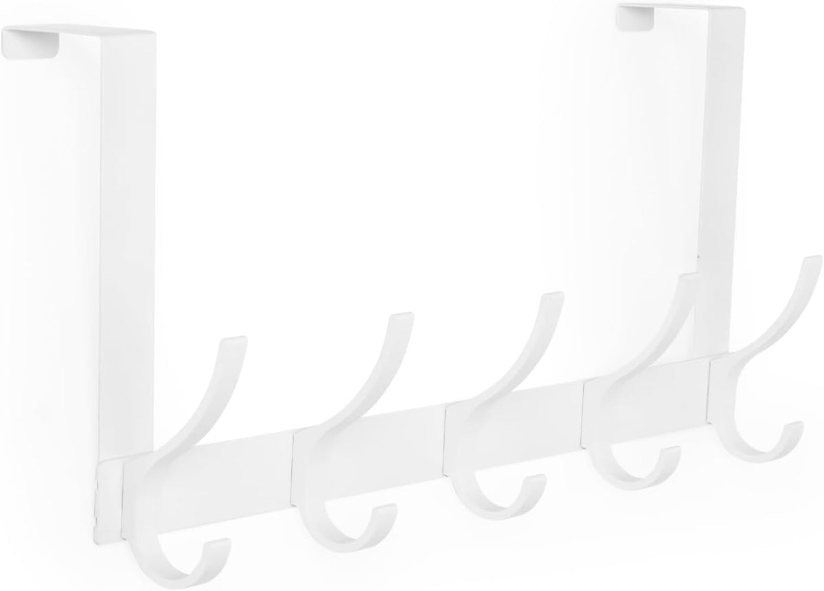 Optish Over The Door Hooks, Door Hanger Hooks for Hanging, Over The Doors Towel Racks for Bathroom with 12 Coat Hook, Coat Rack Bathroom Accessories2 Pack, Black - Image 13