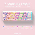 Basaltech pink mechanical feeling keyboard side profile