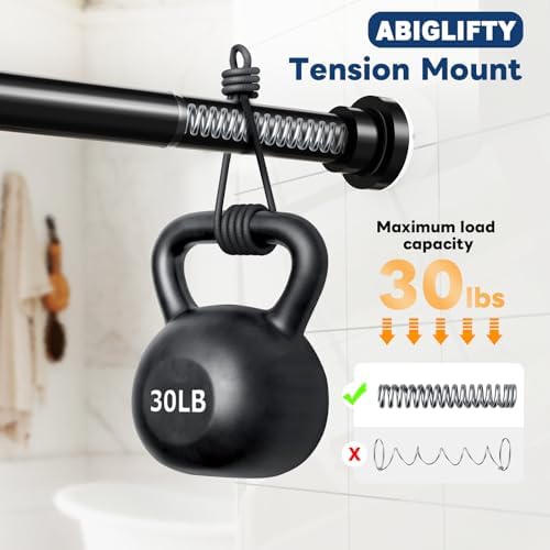 Abiglifty shower rod showing high load-bearing capacity