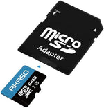 AKASO high speed storage card being inserted into the included standard SD adapter.