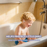 Travel ready compact pack of KOMIDK kids waterproof ear protection patches for swimming and water sports.