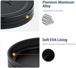 JJC lightweight aluminum alloy cap highlighting its ultra slim profile design