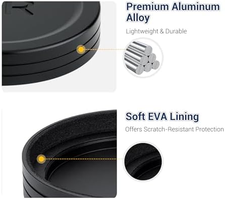 JJC lightweight aluminum alloy cap highlighting its ultra slim profile design