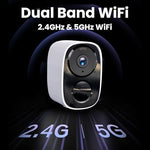 Hitellarcam wireless security camera close up highlighting built in spotlight and siren features