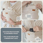 TAB PERFORMANCE premium baby carrier sling supporting a newborn in inward hug position