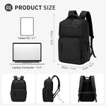 SUIKIHUM travel backpack back panel highlighting the hidden anti-theft passport pocket