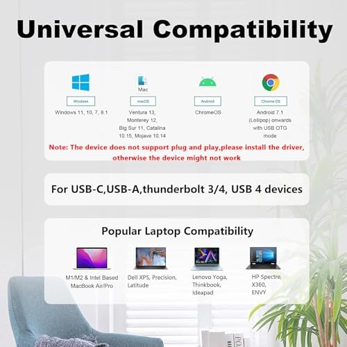 Wavlink USB C and USB 3.0 to dual HDMI graphics converter showing both video ports clearly.