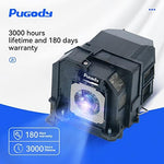 Pugody replacement projector bulb blue tinted element close up