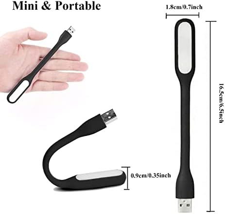 Soseelnee compact keyboard illumination device displayed next to a portable power bank showing full product compatibility features