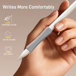 White grey and green ELETIUO ergonomic protective holders arranged neatly side by side.