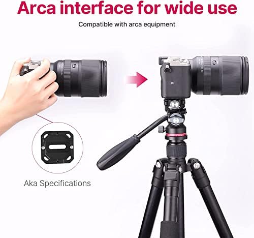 Compact Ulanzi U-190 fluid head mounted on travel tripod