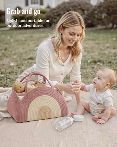 Blissful Diary baby caddy organizer used as a portable car storage basket.