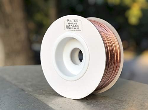 Kinter speaker wire spool in brown box packaging
