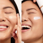 Invisible clear sunscreen and tinted moisturizer set for a flawless no makeup look
