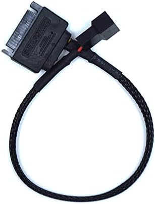 YiKaiEn computer cooling fan power cable showcasing the 3-pin and 4-pin PWM style connector end.