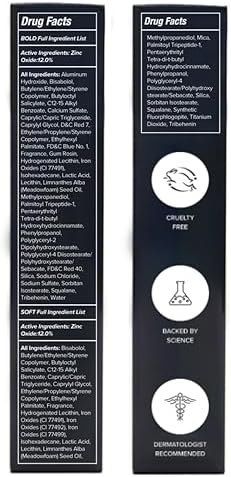 Sleek silver packaging of DRMTLGY mineral tinted lip treatment with SPF