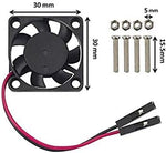 Easycargo thirty millimeter quiet fan set displaying the pack of four with mounting screws.