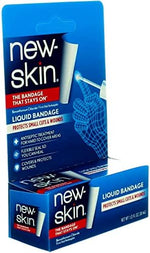 New-Skin Liquid Skin Bandage bottle with brush applicator for precise skin glue placement