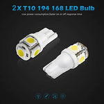 Partsam T10 168 2825 white wedge base car interior bulbs pack of two.
