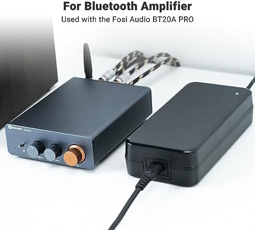 Fosi Audio high capacity power transformer side view illustrating the slim fanless design for silent audio operation.