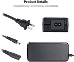Close up view of the Fosi Audio power block technical specifications sticker showing safety certification details.