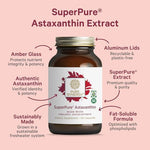 Close up view of vegan capsules containing red algae antioxidant extract