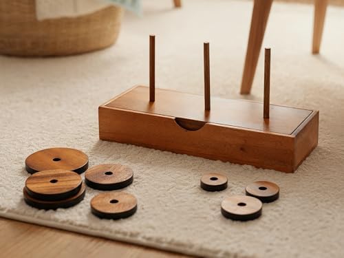 BSIRI wooden mastermind board game styled as an elegant coffee table decor piece in a living room.