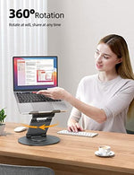 Nulaxy LS18 adjustable height laptop stand for standing desk conversion side view