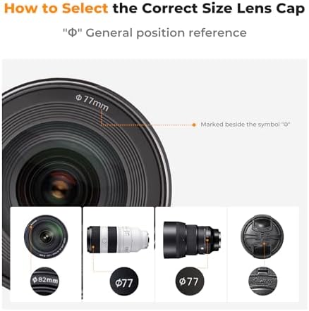 K&F Concept 4 in 1 camera accessory kit showing center pinch cap and leash