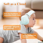 Adjustable headband feature of baby hearing protection earmuffs