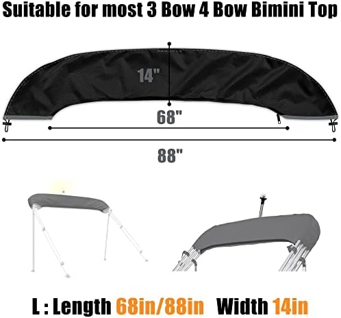 Close up of 600D waterproof fabric on bimini boot cover