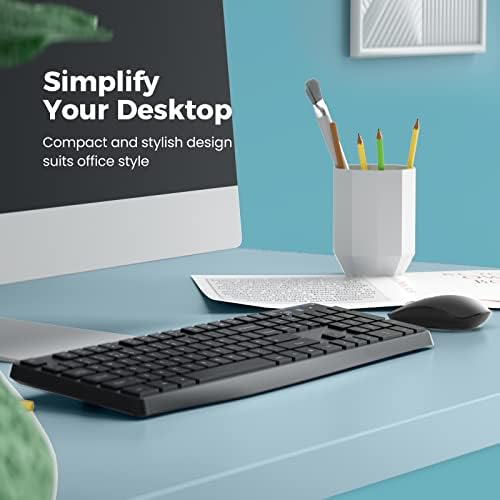 Lovaky silent click wireless mouse highlighting the three adjustable DPI sensitivity levels