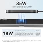 JINRAIKO premium fast charging pad with two meter braided type-c cable layout