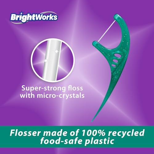 BrightWorks sustainable oral care collection displaying the mint flavor and micro crystal features