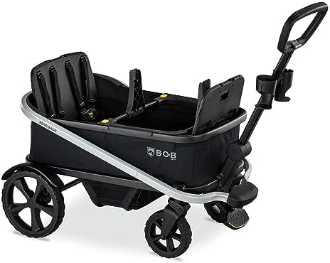 Infant car seat mounted on BOB Gear Renegade Wagon using adapter