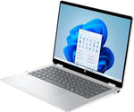 Close-up shot of the HP OmniBook 5 backlit keyboard highlighting the dedicated Microsoft Copilot key.