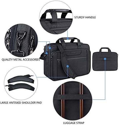 KROSER computer bag interior organization pockets