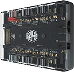 Close up of Cooler Master 1 to 6 port hub connectors