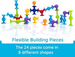 Fat Brain Toys Squigz, Multi Color (24 Pieces) - Image 4