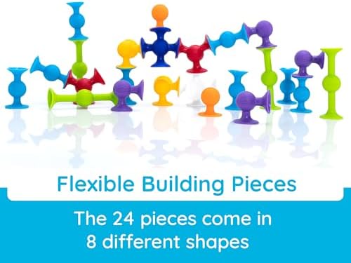 Fat Brain Toys Squigz, Multi Color (24 Pieces) - Image 4