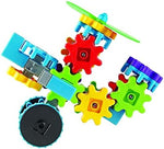 Close up of spinning gear mechanism in Flightgears set