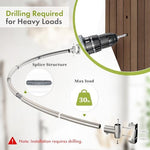 AmazerBath adjustable shower curtain rod packaging and components