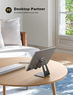 Lamicall adjustable desktop holder with iPad Pro in horizontal position