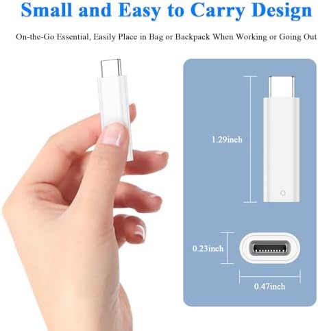 ACANDYA pencil converter accessory displayed next to a travel case to demonstrate its lightweight and portable size.