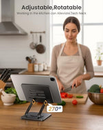 LOXP premium portable monitor stand folded completely flat for easy travel and storage.