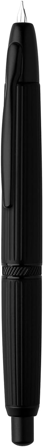 erofa Majohn A1 Press Fountain Pen with Box, Retractable Extra Fine Nib Metal Matte Black Ink Pen with Converter for Writing (No Clip Version) - Image 11