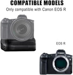 Happypopo replacement for Canon BG-E22 highlighting the duplicate vertical shutter button and main control dial.