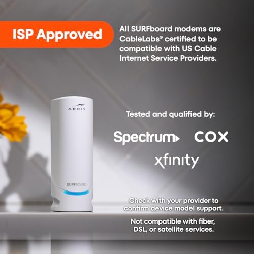 Side profile of Arris Surfboard S34 modem