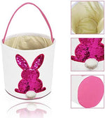 Durable stitched handle and inner polyester lining of bunny bucket